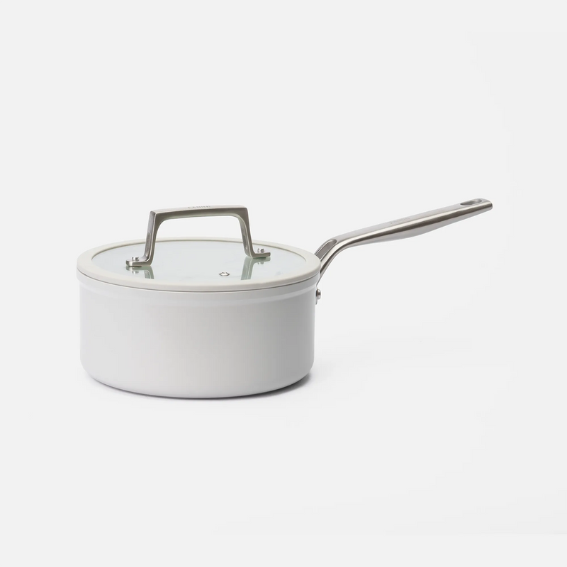 Nyeles lábas Meda 5.0 Pro, ø 20 cm (2,4 l) - Tapadásmentes nyeles lábas kerámia bevonattal fedővel, világosszürke