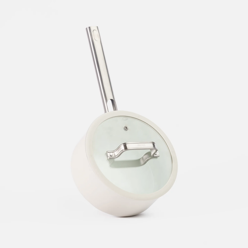 Nyeles lábas Meda 5.0 Standard, ø 20 cm (2,4 l) - Tapadásmentes kerámia bevonatú nyeles lábas fedővel, krémszínű