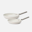 Serpenyő készlet Meda 5.0 Standard, ø 24 cm + ø 28 cm, 2 db - Tapadásmentes kerámia bevonatú serpenyők, krémszínű