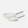 Serpenyő készlet Meda 5.0 Standard, ø 20 cm + ø 26 cm, 2 db - Tapadásmentes kerámia bevonatú serpenyők, krémszínű