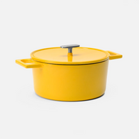 Lábas FABINI & Šimon Kán, ø 26 cm (5,5 l) - Zománcozott öntöttvas lábas fedővel, sárga