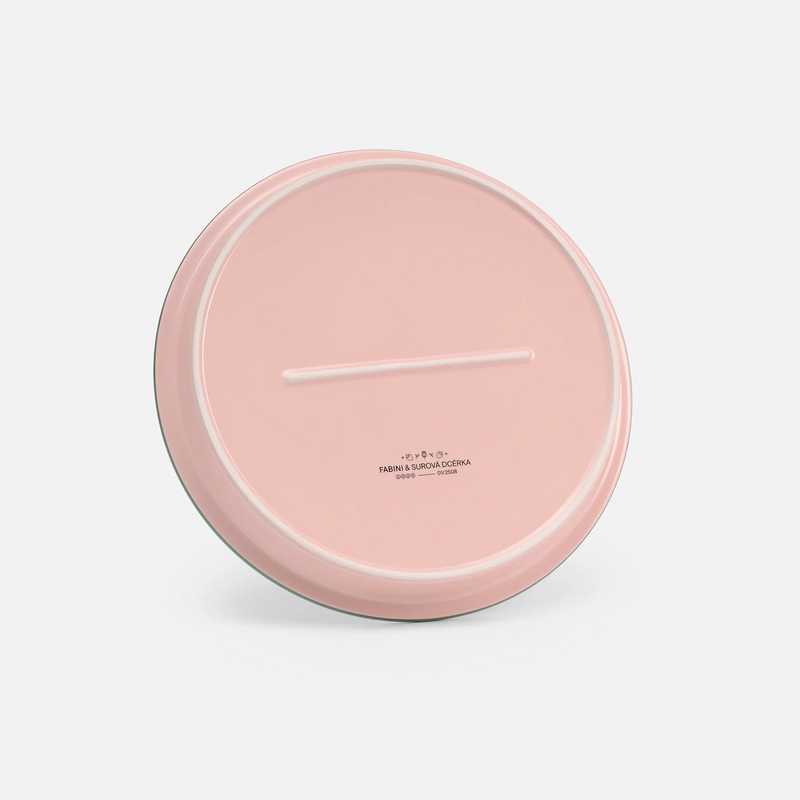 Kerek pite forma, ø 28 cm - Kerámia sütőforma, rózsaszín