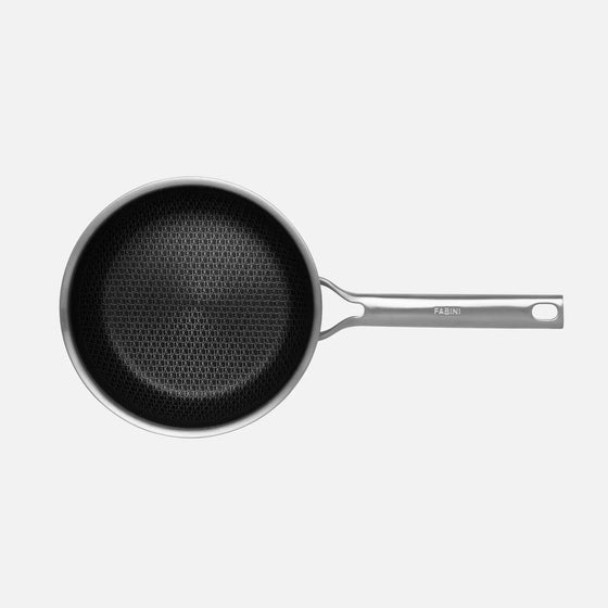 Nyeles lábas, kúp alakú, ø 20 cm (1,5 l) - Szegecs nélküli, többrétegű rozsdamentes acél lábas hibrid kerámia bevonattal, fedővel