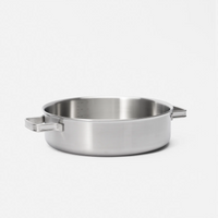 Tálaló tegame serpenyő Lucca 4.0 Standard, ø 28 cm (4 l) - Szegecs nélküli, többrétegű rozsdamentes acél serpenyő, fedővel