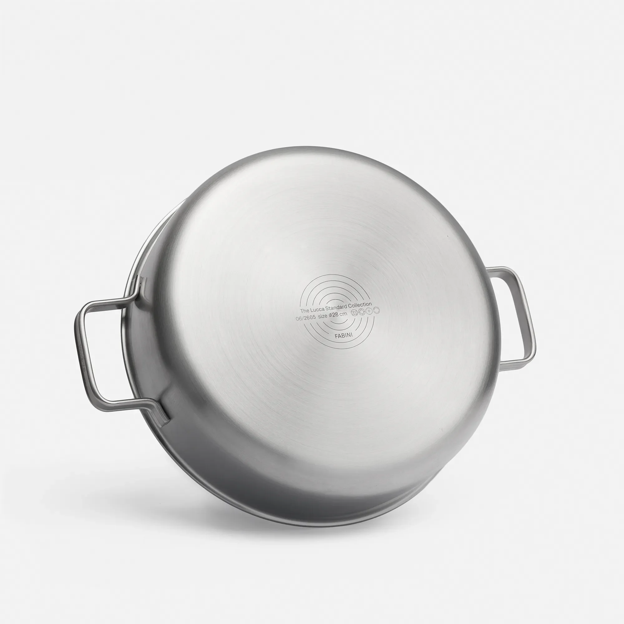 Tálaló tegame serpenyő Lucca 4.0 Standard, ø 28 cm (4 l) - Szegecs nélküli, többrétegű rozsdamentes acél serpenyő, fedővel