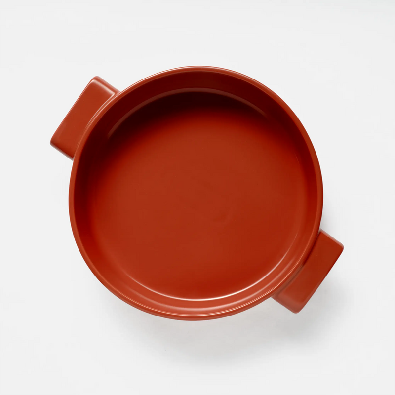 Sütőtál Terra, ø 26 cm - Kerek kerámia sütőtál, piros