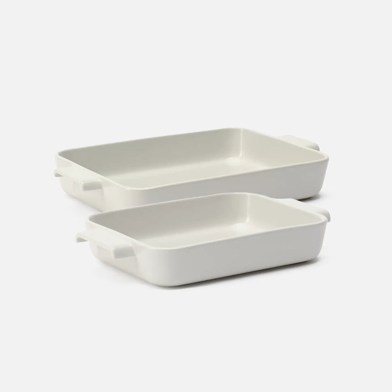 Sütőedény készlet Terra, 2 db - Kerámia sütőtál készlet, krémszínű
