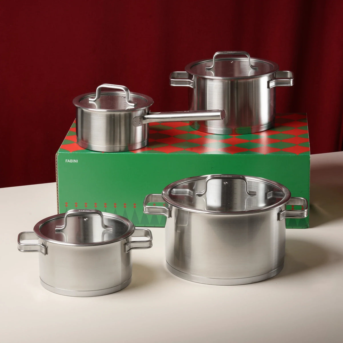 Edénykészlet Core Standard, 8 db, ajándékcsomagolás - Szegecs nélküli, egyrétegű rozsdamentes acél edénykészlet