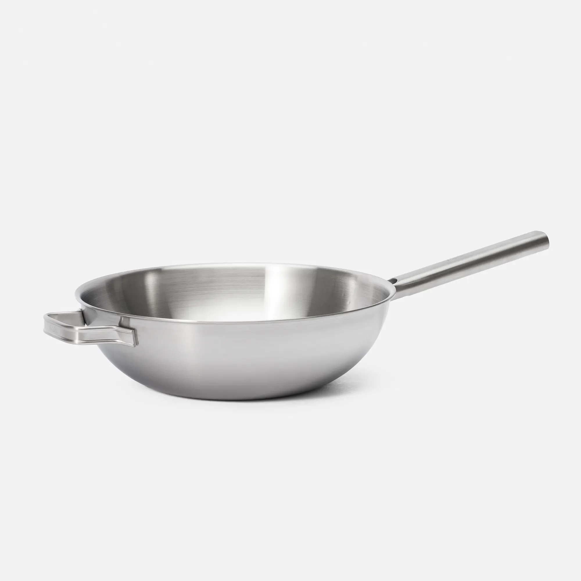 Wok serpenyő Lucca 4.0 Standard, ø 30 cm - Szegecs nélküli, többrétegű rozsdamentes acél serpenyő, fedővel