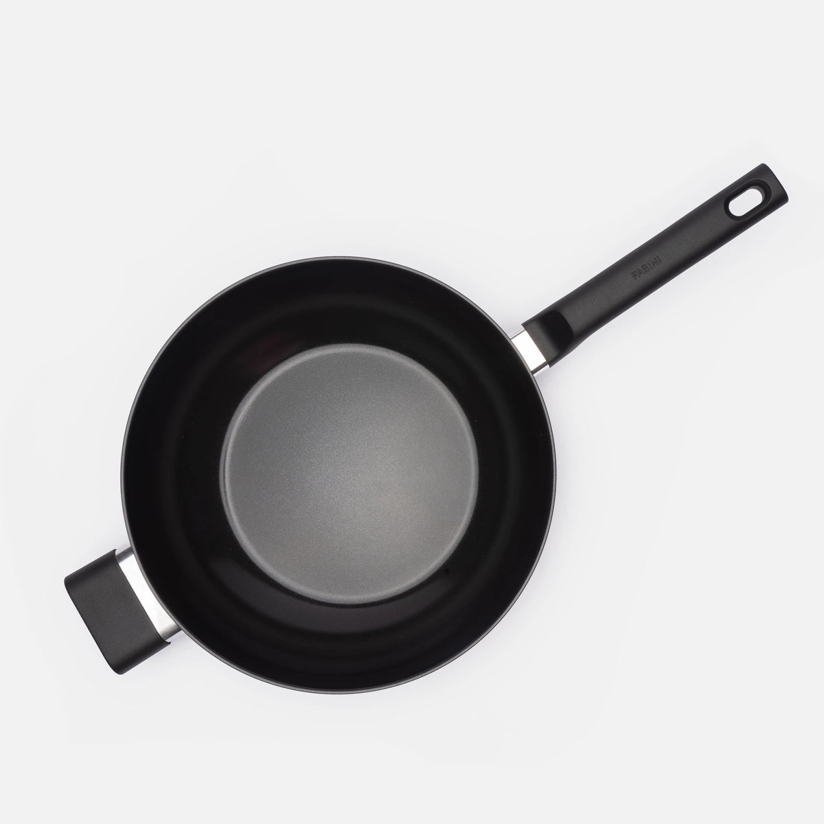 Wok serpenyő Meda 5.0 Economy, ø 28 cm - Tapadásmentes kerámia bevonatú serpenyő fedővel, fekete