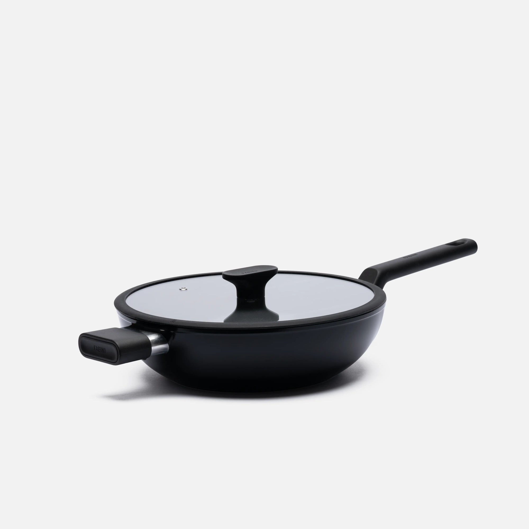 Wok serpenyő Meda 5.0 Economy, ø 28 cm - Tapadásmentes kerámia bevonatú serpenyő fedővel, fekete