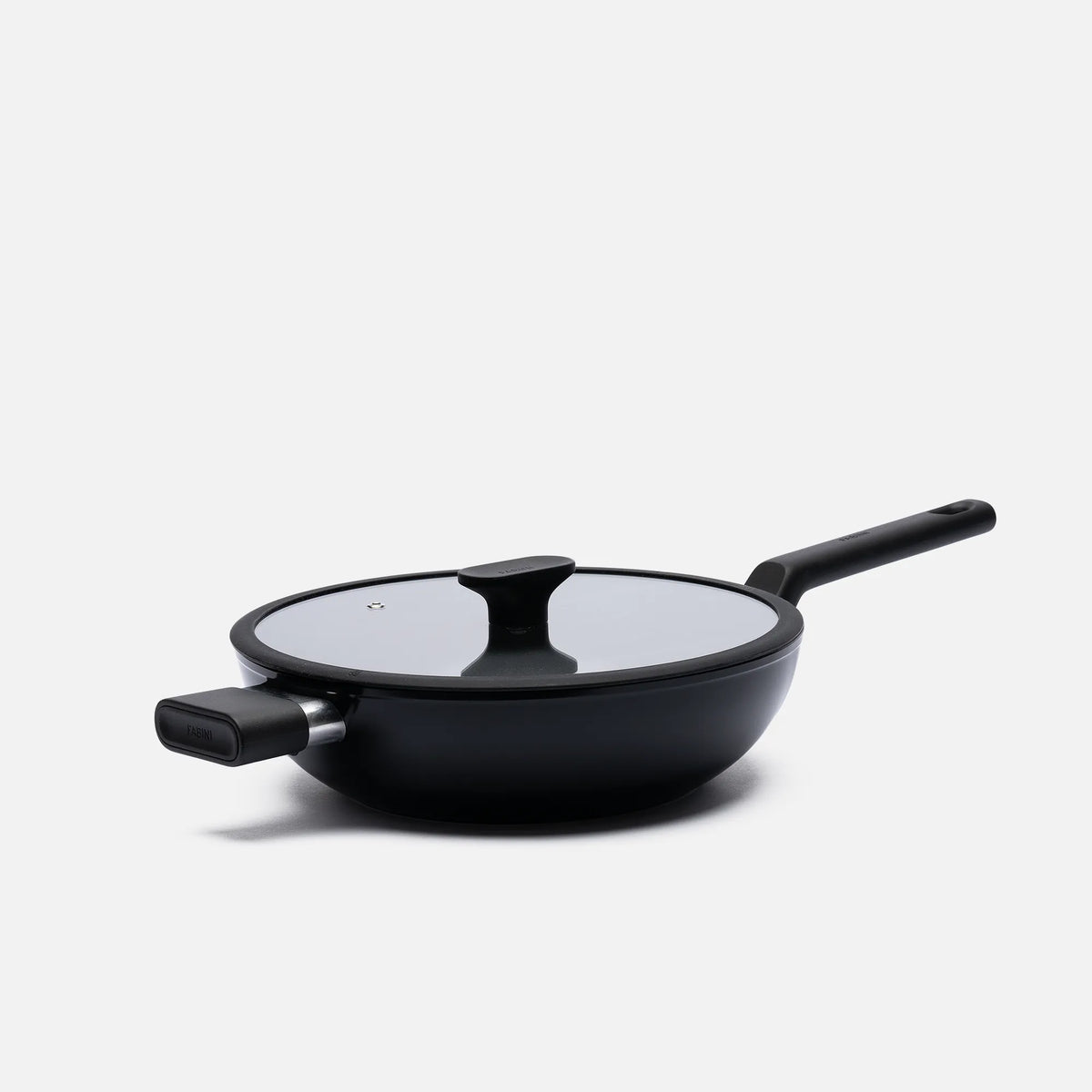 Wok serpenyő Meda 5.0 Economy, ø 28 cm - Tapadásmentes kerámia bevonatú serpenyő fedővel, fekete