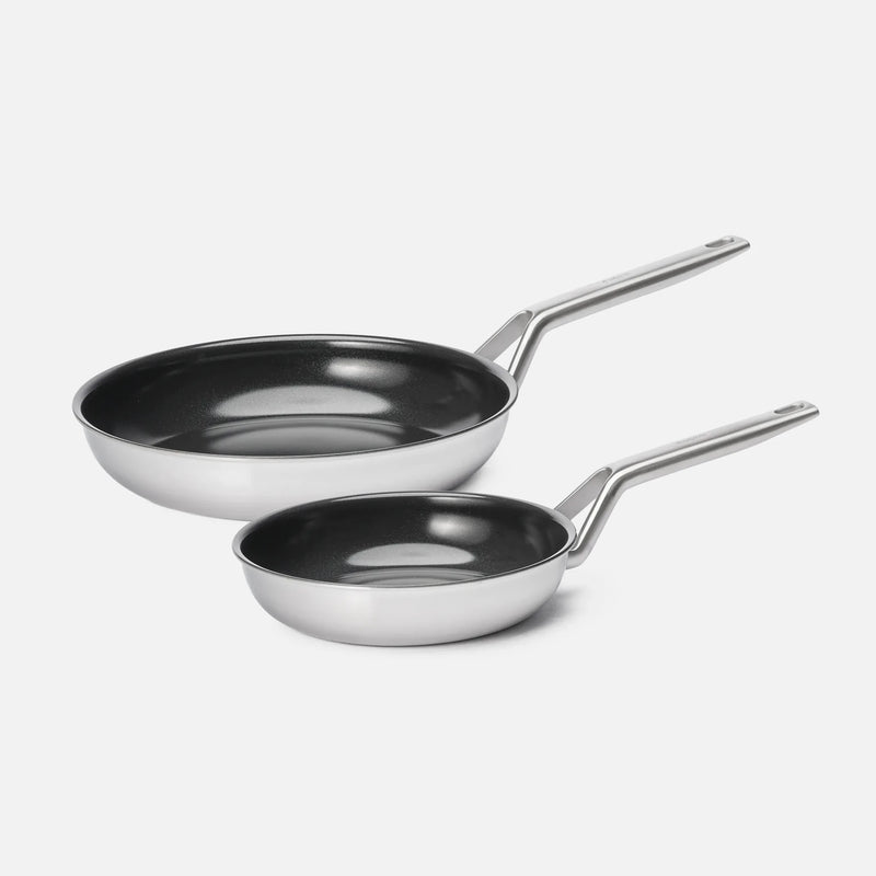 Serpenyő készlet FABINI & Pohlreich 2.0, ø 20 cm + ø 26 cm, 2 db - Szegecs nélküli, többrétegű rozsdamentes acél serpenyők tapadásmentes kerámia bevonattal