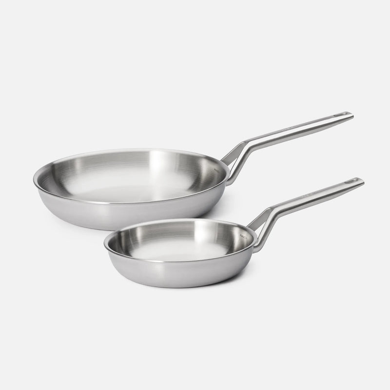 Serpenyő készlet FABINI & Pohlreich 2.0, ø 20 cm + ø 26 cm, 2 db - Szegecs nélküli, többrétegű rozsdamentes acél serpenyők
