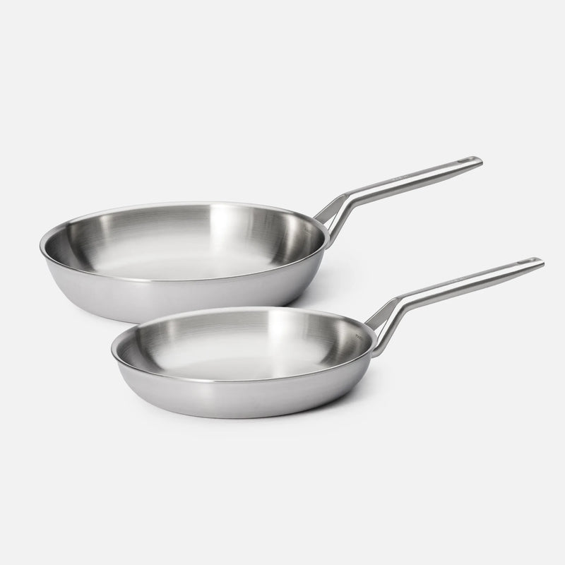 Serpenyő készlet FABINI & Pohlreich 2.0, ø 26 cm + ø 30 cm, 2 db - Szegecs nélküli, többrétegű rozsdamentes acél serpenyők