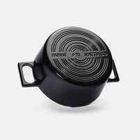 Lábas Mattia 3.0 Standard, ø 26 cm (5,5 l) - Zománcozott öntöttvas lábas fedővel, fényes fekete