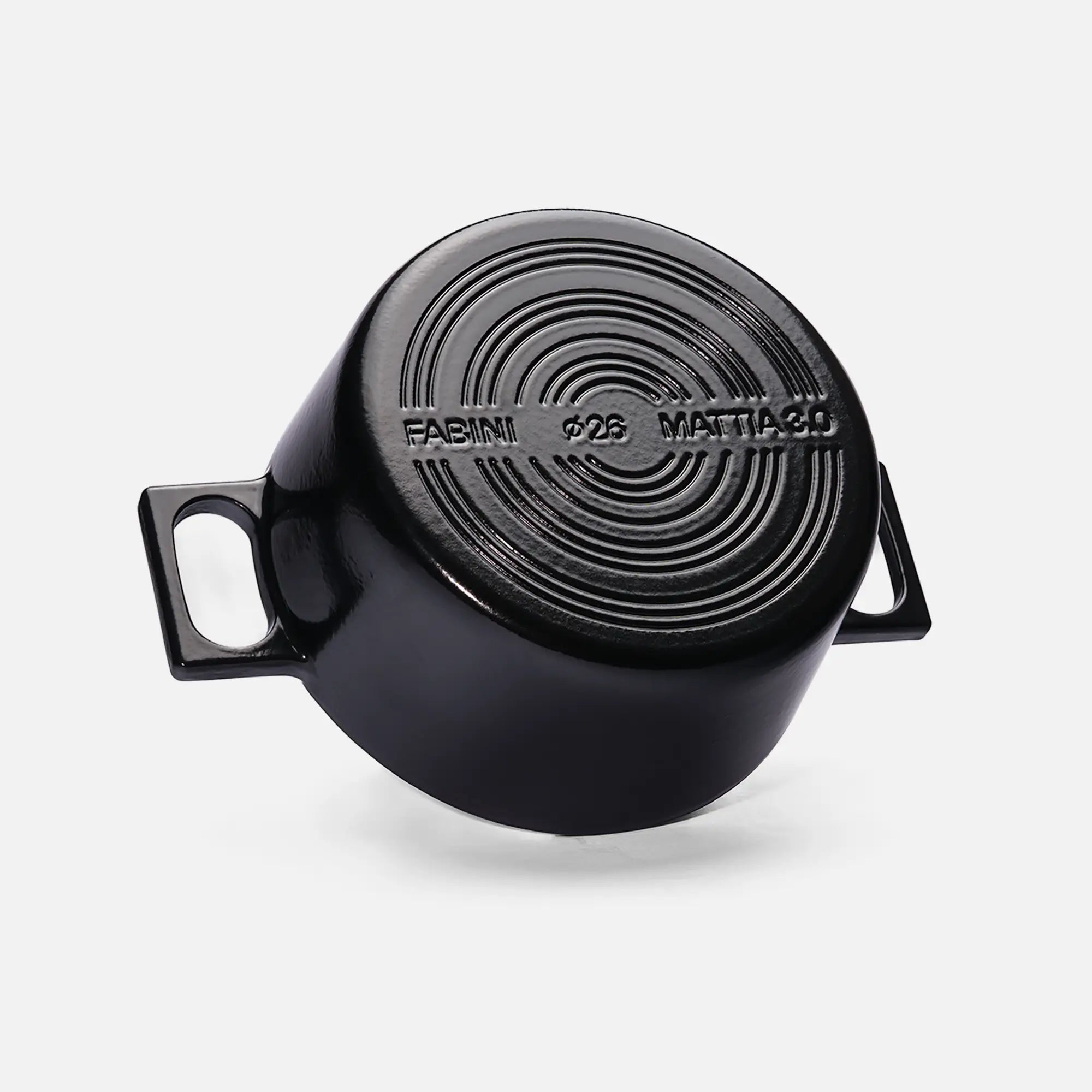Lábas Mattia 3.0 Standard, ø 26 cm (5,5 l) - Zománcozott öntöttvas lábas fedővel, fényes fekete