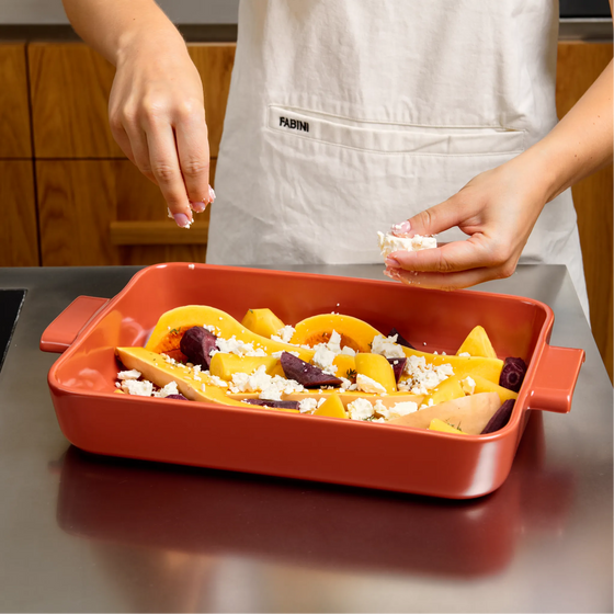 Sütőedény Terra, 33×24 cm - Kerámia sütőtál, piros