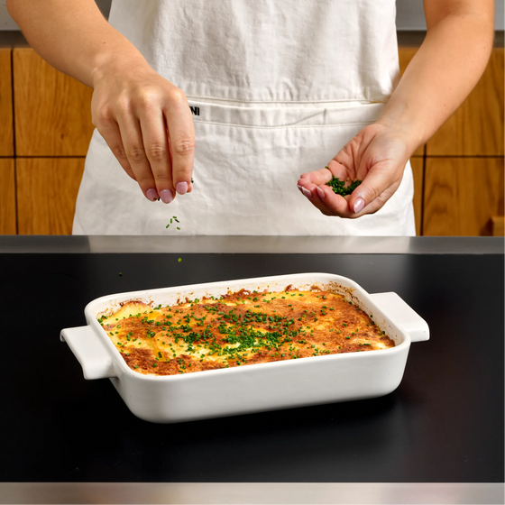 Sütőedény készlet Terra, 2 db - Kerámia sütőtál készlet, krémszínű