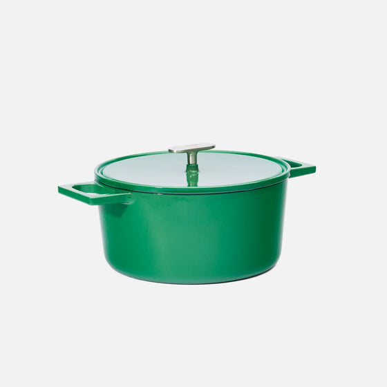 Lábas Mattia 3.0 Standard, ø 26 cm (5,5 l) - Zománcozott öntöttvas lábas fedővel, fényes zöld