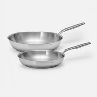 Serpenyő szett FABINI & Punčochář, ø 26 cm + ø 30 cm, 2 db - Szegecs nélküli serpenyők egyrétegű rozsdamentes acélból
