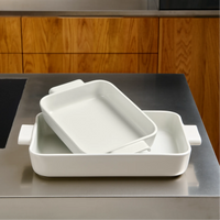 Sütőedény készlet Terra, 2 db - Kerámia sütőtál készlet, krémszínű