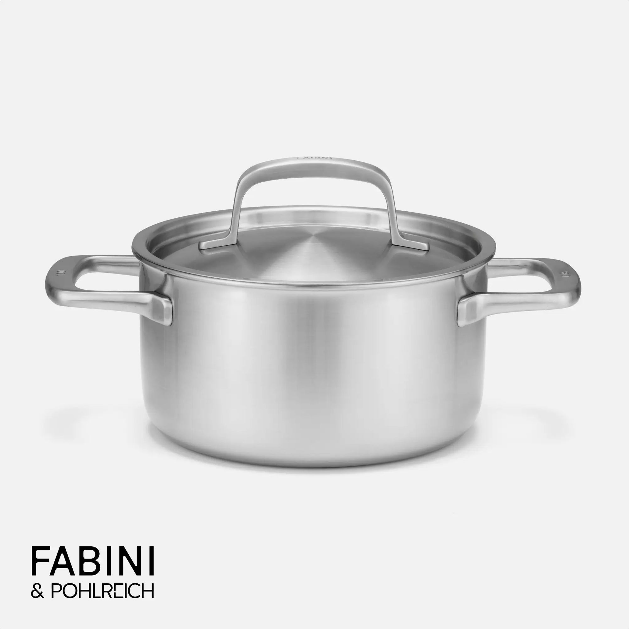 Lábas FABINI & Pohlreich, ø 20 cm (3 l) - Szegecs nélküli lábas ötrétegű rozsdamentes acélból, fedővel
