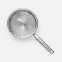 Nyeles lábas FABINI & Punčochář, ø 20 cm (2 l) - Szegecs nélküli nyeles lábas egyrétegű rozsdamentes acélból, üvegfedővel