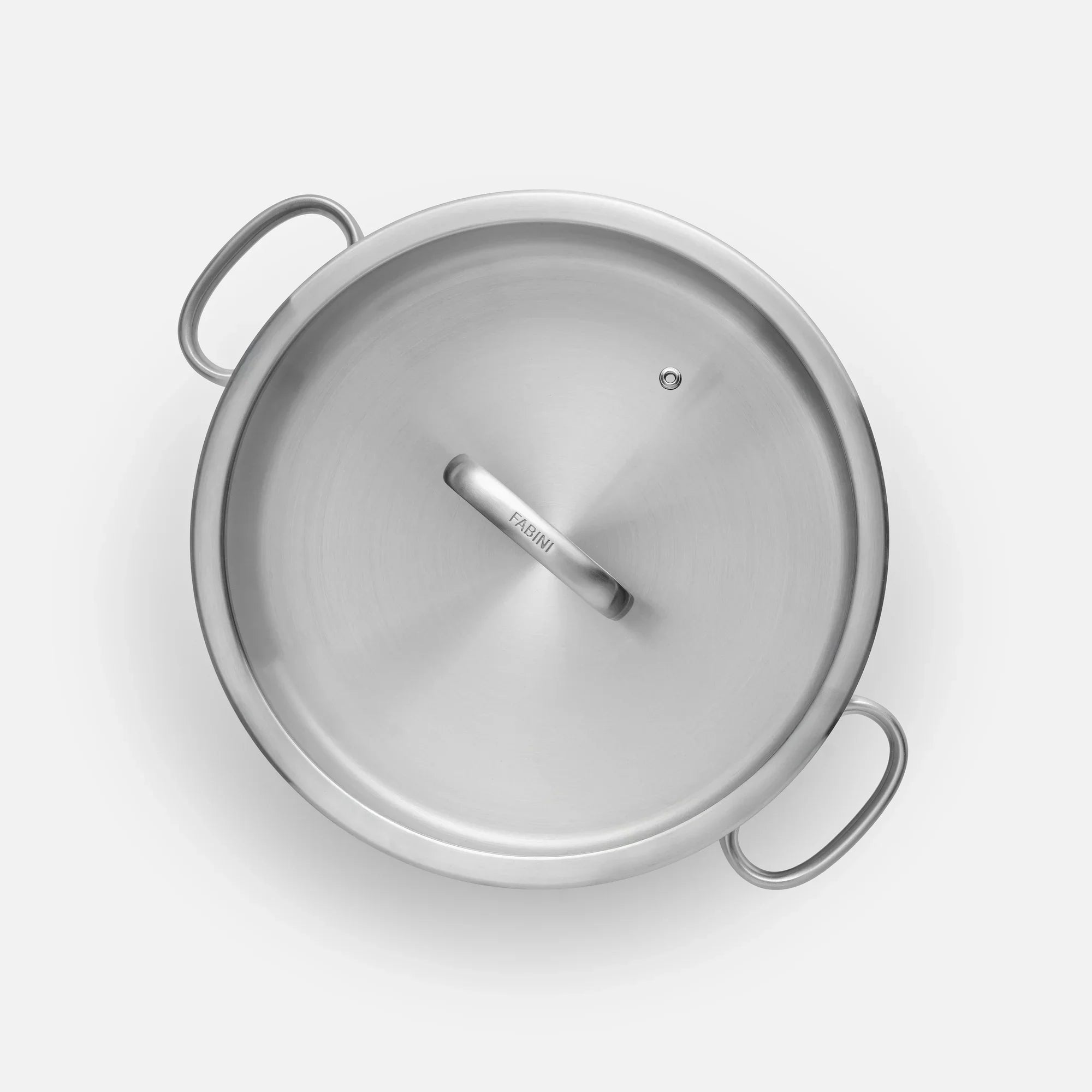 Tálaló tegame serpenyő FABINI & Punčochář, ø 28 cm (3,5 l) - Szegecs nélküli serpenyő egyrétegű rozsdamentes acélból, üvegfedővel