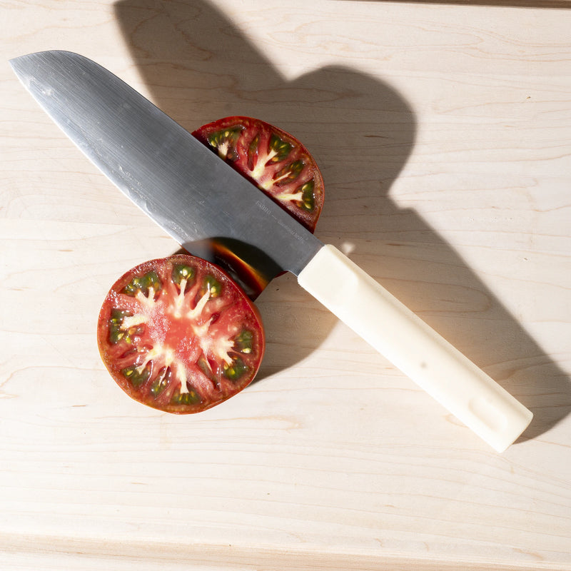 Santoku kés Trino Economy, 17 cm - Kés német acélból, bordó