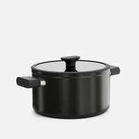 Lábas Meda 5.0 Economy, ø 24 cm (5,4 l) - Tapadásmentes kerámia bevonatú fazék fedővel, fekete