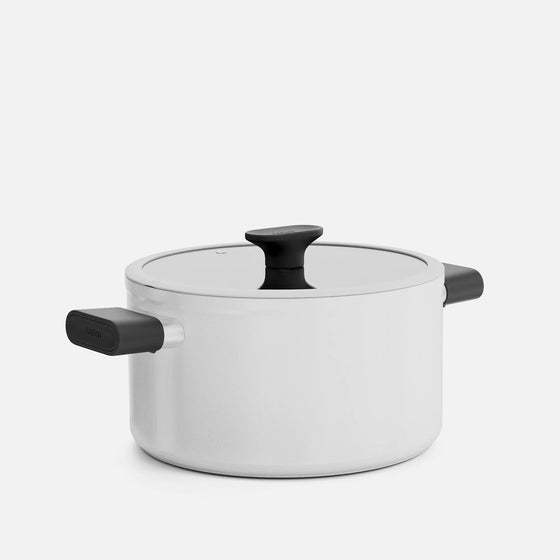 Lábas Meda 5.0 Economy, ø 24 cm (5,4 l) - Tapadásmentes kerámia bevonatú fazék fedővel, krémszínű