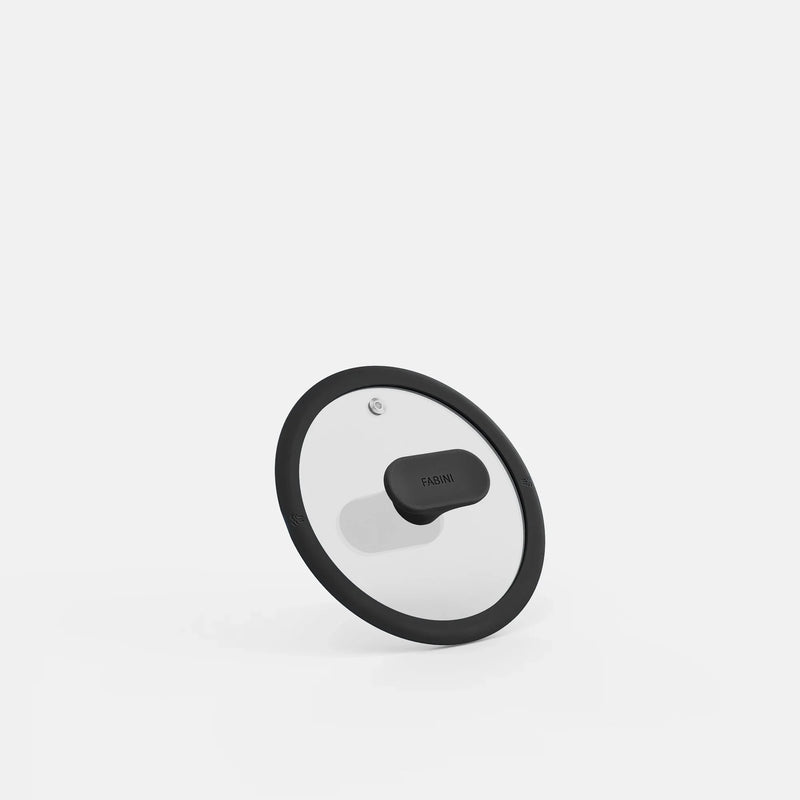 Fedő Meda 5.0 Economy, ø 16 cm - Üvegfedő szilikon peremmel, fekete