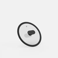Fedő Meda 5.0 Economy, ø 20 cm - Üvegfedő szilikon peremmel, fekete