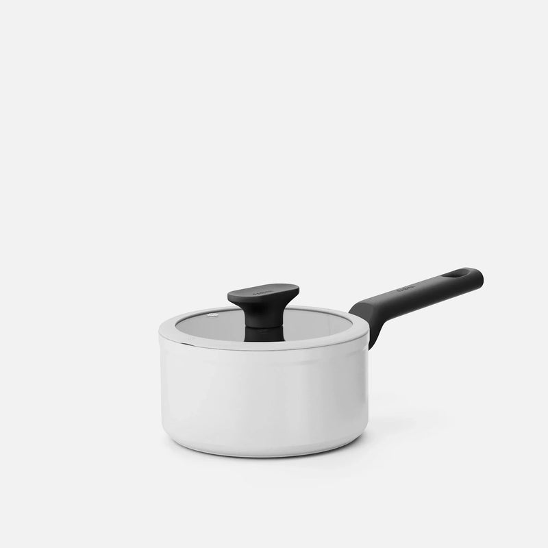 Nyeles lábas Meda 5.0 Economy, ø 16 cm (1,2 l) - Tapadásmentes kerámia bevonatú nyeles lábas fedővel, krémszínű