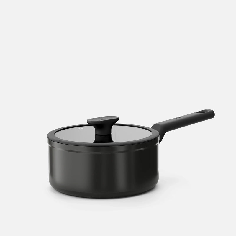 Nyeles lábas Meda 5.0 Economy, ø 20 cm (2,4 l) - Tapadásmentes kerámia bevonatú nyeles lábas fedővel, fekete