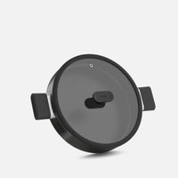 Tegame serpenyő Meda 5.0 Economy, ø 28 cm - Tapadásmentes kerámia bevonatú mély serpenyő fedővel, fekete