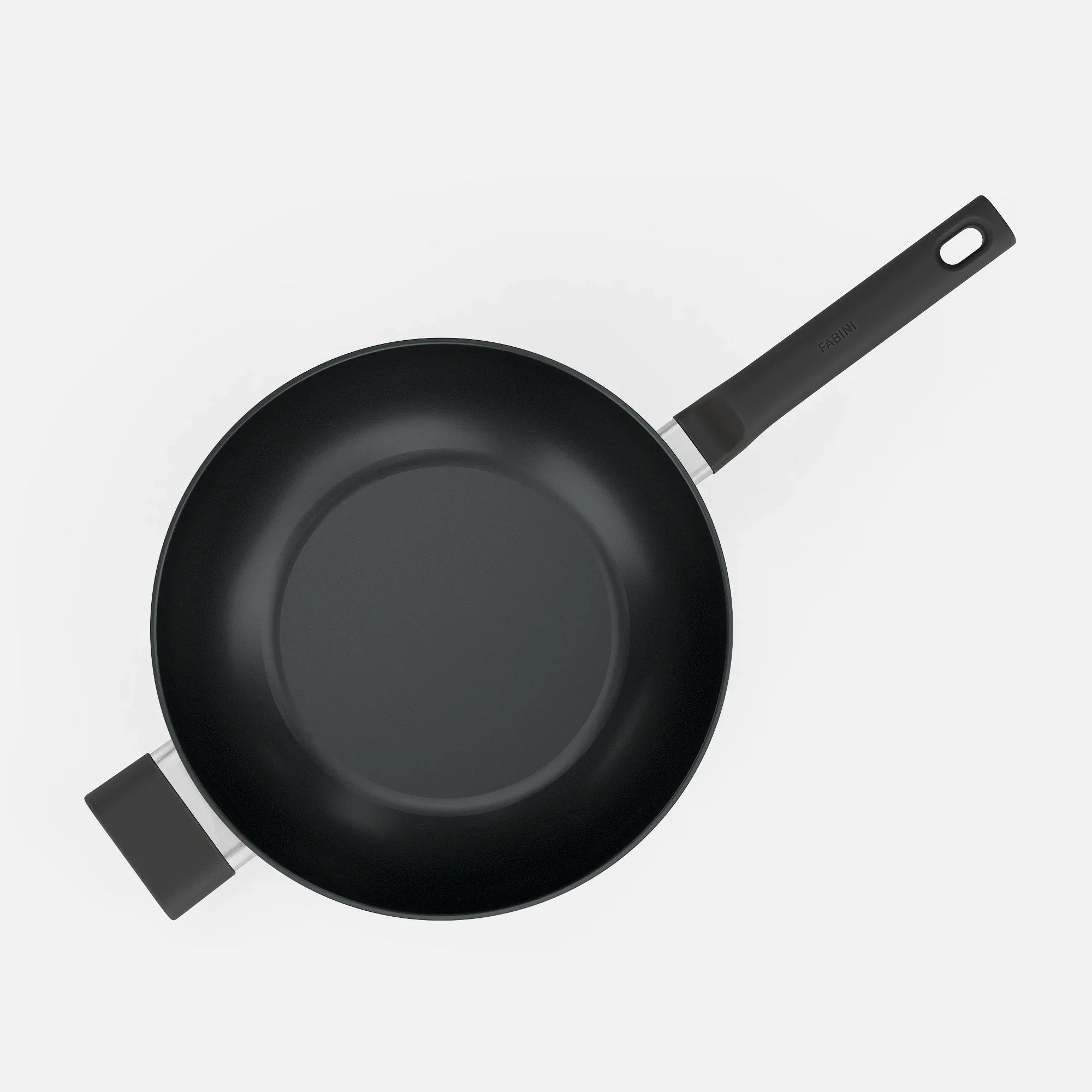 Wok serpenyő Meda 5.0 Economy, ø 28 cm - Tapadásmentes kerámia bevonatú serpenyő fedővel, krémszínű