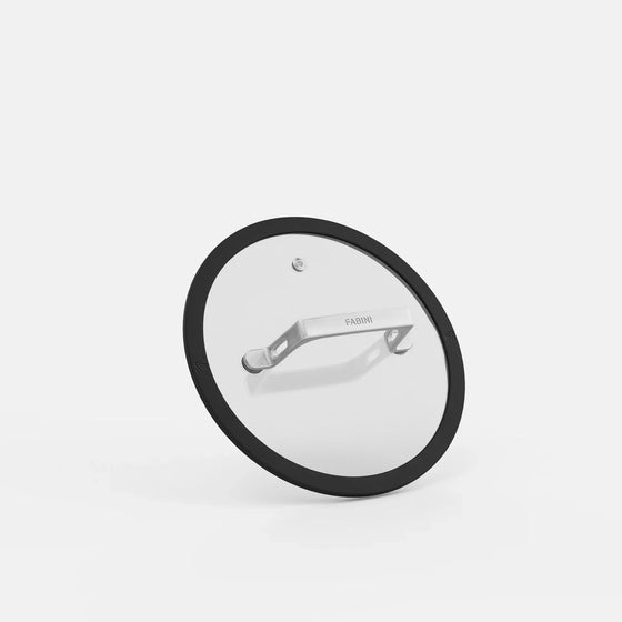 Fedő Meda 5.0 Pro, ø 20 cm - Üvegfedő szilikon peremmel, fekete
