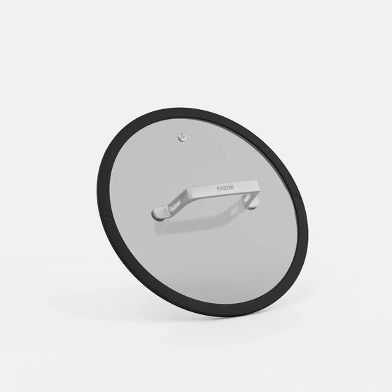 Fedő Meda 5.0 Pro, ø 24 cm - Üvegfedő szilikon peremmel, fekete