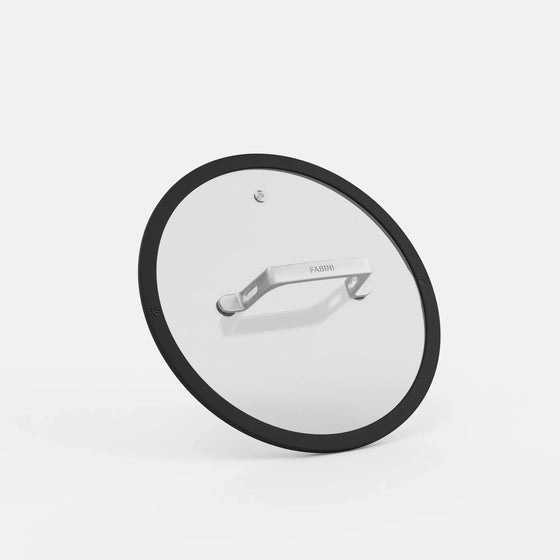 Fedő Meda 5.0 Pro, ø 24 cm - Üvegfedő szilikon peremmel, fekete