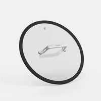 Fedő Meda 5.0 Pro, ø 28 cm - Üvegfedő szilikon peremmel, fekete