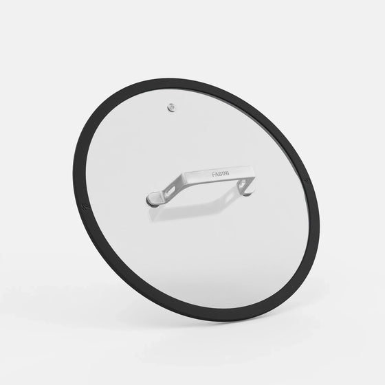 Fedő Meda 5.0 Pro, ø 28 cm - Üvegfedő szilikon peremmel, fekete