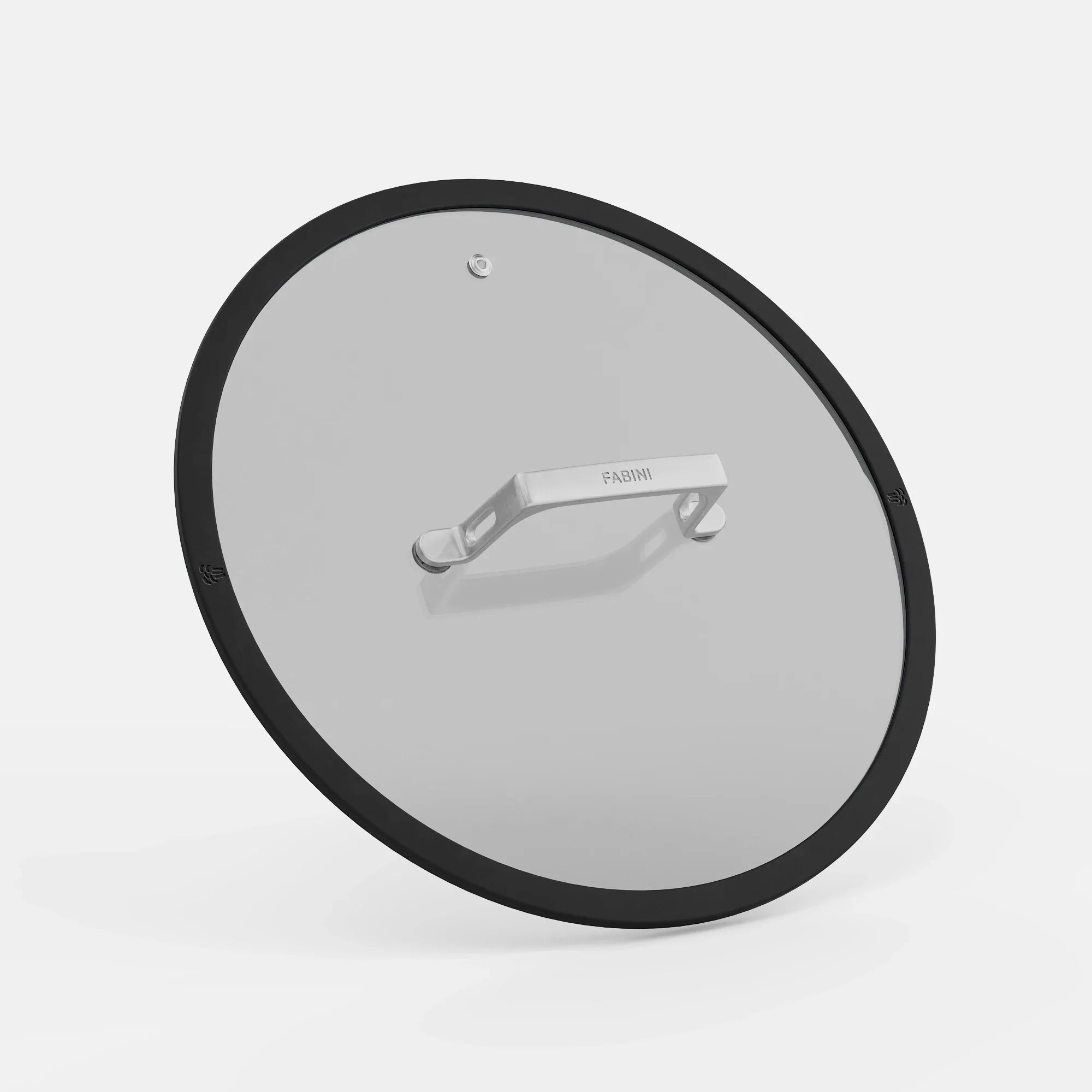 Fedő Meda 5.0 Pro, ø 30 cm - Üvegfedő szilikon peremmel, fekete