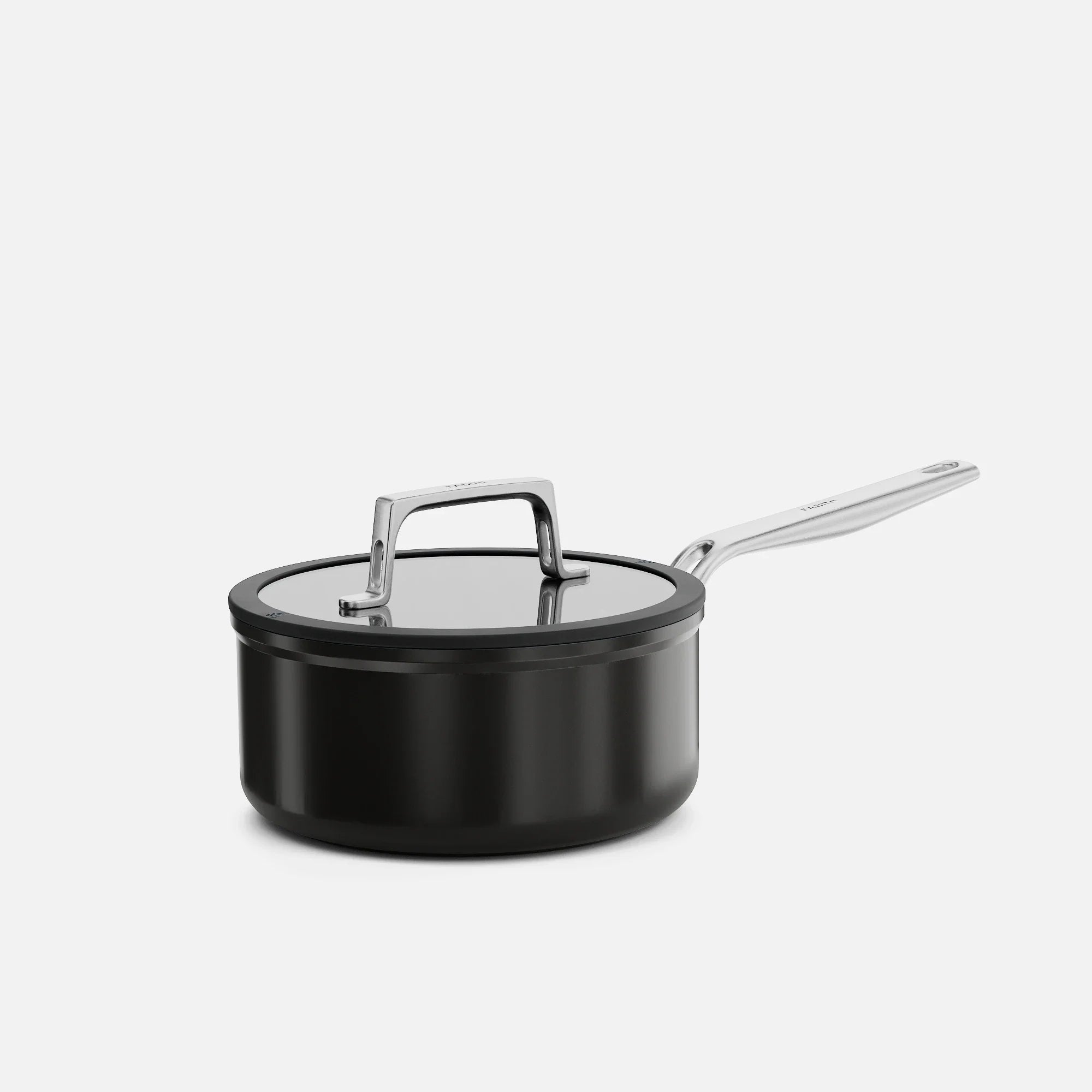 Nyeles lábas Meda 5.0 Pro, ø 20 cm (2,4 l) - Tapadásmentes nyeles lábas kerámia bevonattal fedővel, fekete