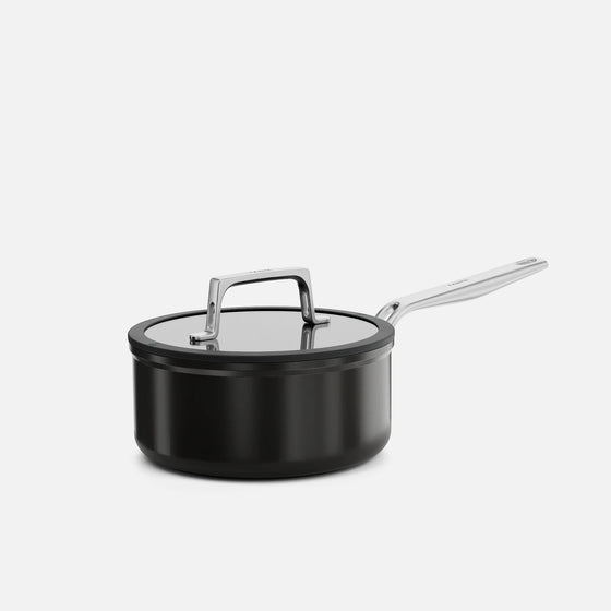 Nyeles lábas Meda 5.0 Pro, ø 20 cm (2,4 l) - Tapadásmentes nyeles lábas kerámia bevonattal fedővel, fekete