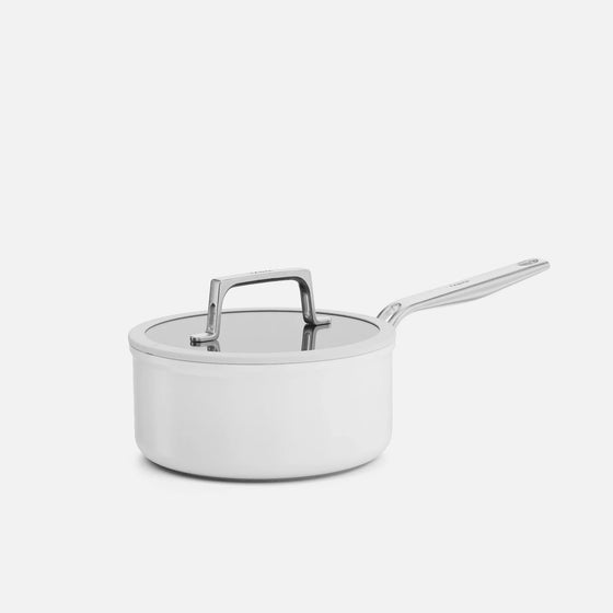 Nyeles lábas Meda 5.0 Pro, ø 20 cm (2,4 l) - Tapadásmentes nyeles lábas kerámia bevonattal fedővel, világosszürke