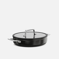 Tegame serpenyő Meda 5.0 Pro, ø 28 cm - Tapadásmentes serpenyő kerámia bevonattal fedővel, fekete