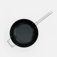 Wok serpenyő Meda 5.0 Pro, ø 28 cm - Tapadásmentes serpenyő kerámia bevonattal fedővel, fekete