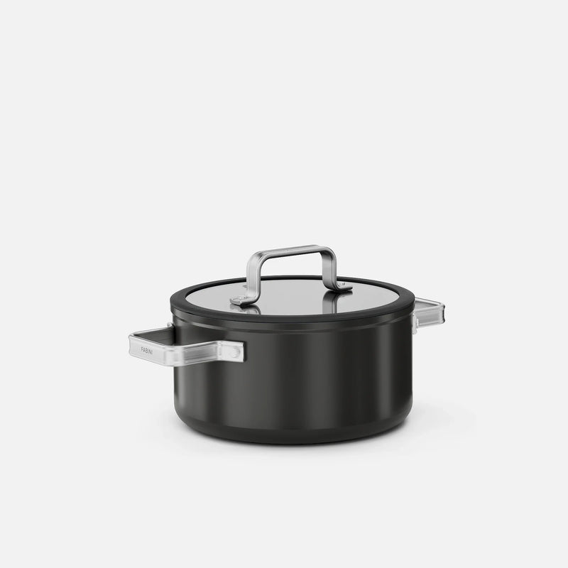 Fazék Meda 5.0 Standard, ø 20 cm (2,6 l) - Tapadásmentes kerámia bevonatú fazék fedővel, fekete